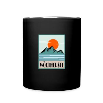 Wörther See - Tasse einfarbig - Schwarz - Vorne