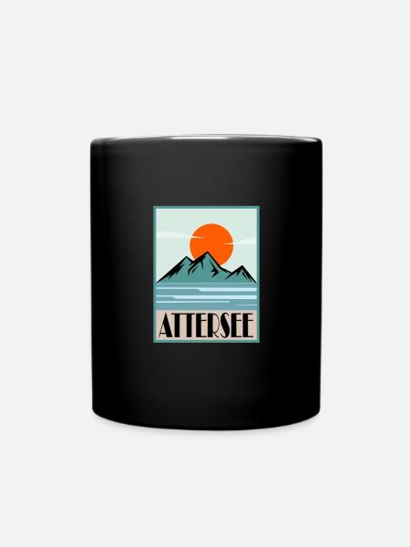Attersee - Tasse einfarbig - Schwarz