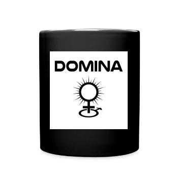 Domina Herrin Fetisch Poster - Tasse einfarbig - Schwarz - Vorne