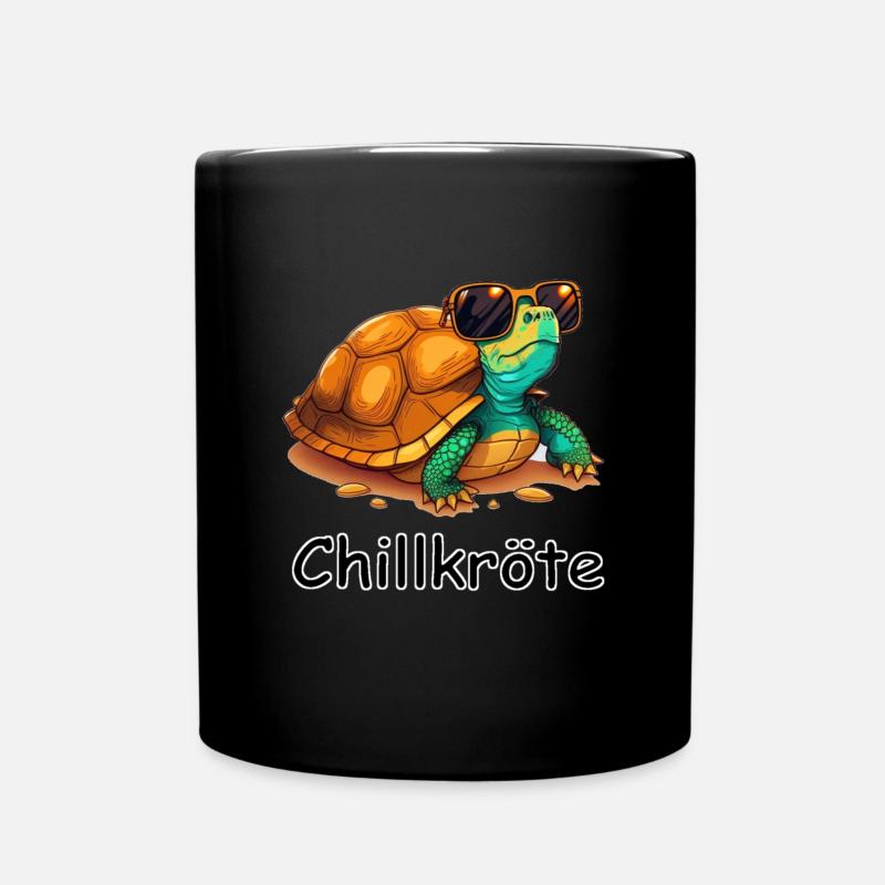 Chillkröte - Tasse einfarbig - Schwarz