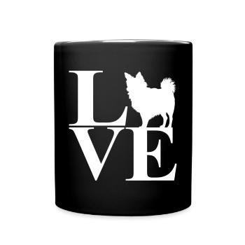 Love Chihuahua - Tasse einfarbig - Schwarz - Vorne