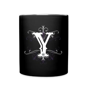 Letter Y Ypsilon Letter-Y - Full Colour Mug - black - Front