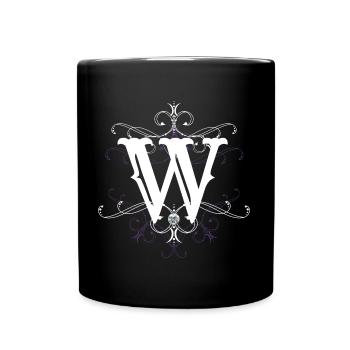 Letter W (W) - Full Colour Mug - black - Front