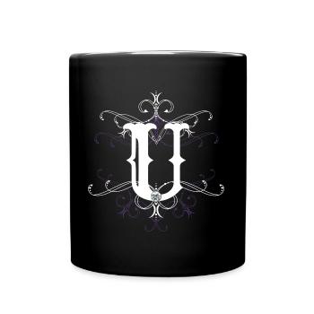 Buchstabe U Buchstabe-U - Tasse einfarbig - Schwarz - Vorne