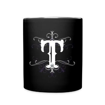 Letter T, point (t) - Full Colour Mug - black - Front