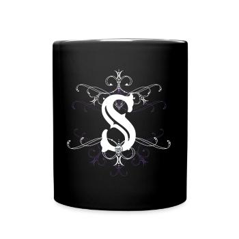 Lettre S Lettre-S - Mug uni - noir - Devant