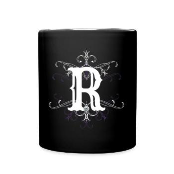 Letter R (R) - Full Colour Mug - black - Front