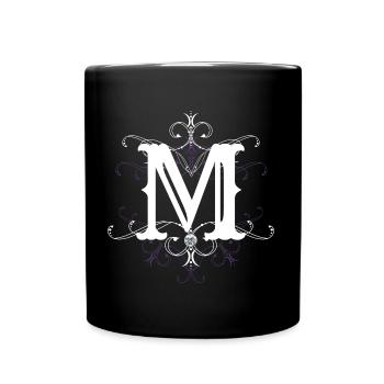 Buchstabe M Buchstabe-M - Tasse einfarbig - Schwarz - Vorne