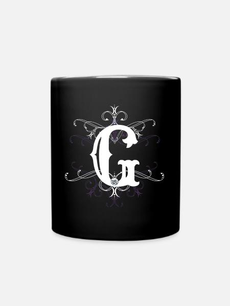 Lettre G, point g) - Mug uni - noir