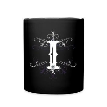 Buchstabe I Buchstabe-i - Tasse einfarbig - Schwarz - Vorne