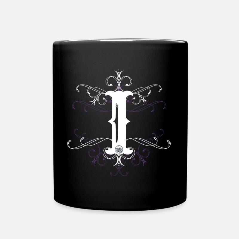 Buchstabe I Buchstabe-i - Tasse einfarbig - Schwarz