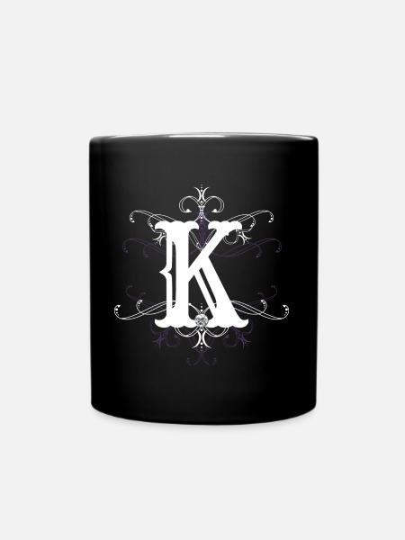 Buchstabe K Buchstabe-K - Tasse einfarbig - Schwarz