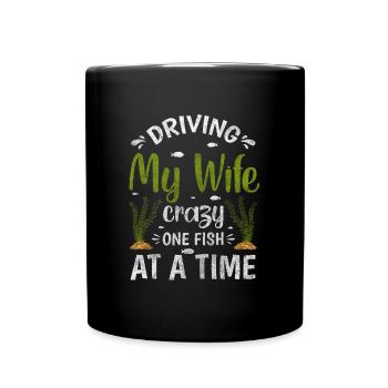 Fish Algae Goldfish - Full Colour Mug - black - Front
