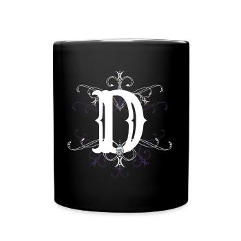 Lettre D, point D) - Mug uni - noir - Devant