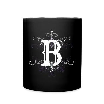 Buchstabe B Buchstabe-B - Tasse einfarbig - Schwarz - Vorne