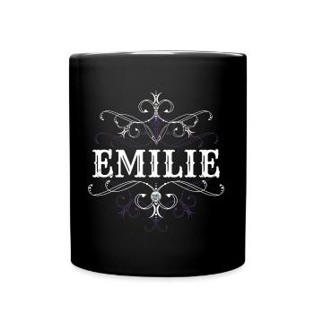 Emilie Surname First name personalized - Full Colour Mug - black - Front