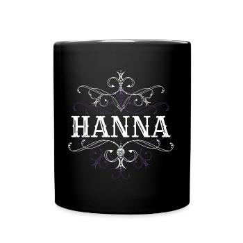 Hanna Name Vorname Personalisiert - Tasse einfarbig - Schwarz - Vorne