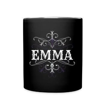 Emma Surname First Name Personalized - Full Colour Mug - black - Front