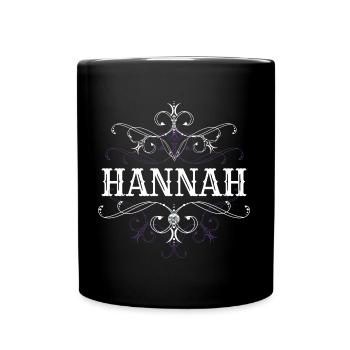 Hannah Surname First Name Personalized - Full Colour Mug - black - Front