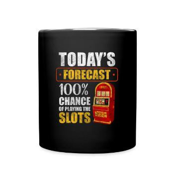 Casino Slot Games Poker - Full Colour Mug - black - Front