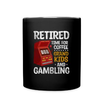 Spielautomat Geld Zocken Casino - Tasse einfarbig - Schwarz - Vorne