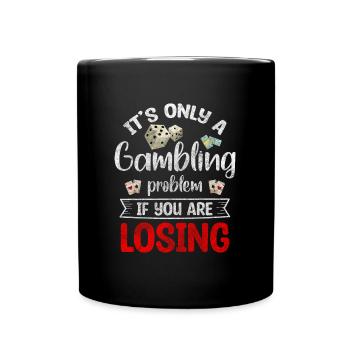 Jeu de cartes Jeu de chance - Mug uni - noir - Devant