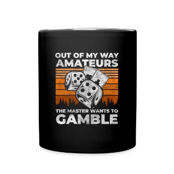 Card Play Game - Full Colour Mug - black - Front