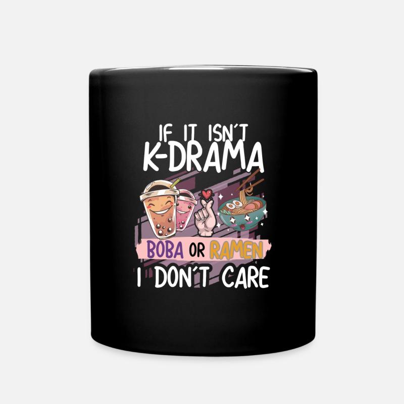 K-Drama Boba ou Ramen Design - Mug uni - noir