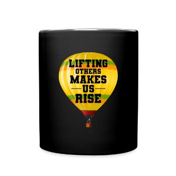 Hot Air Ballooning Hopper Balloon Ride Balloonist - Full Colour Mug - black - Front
