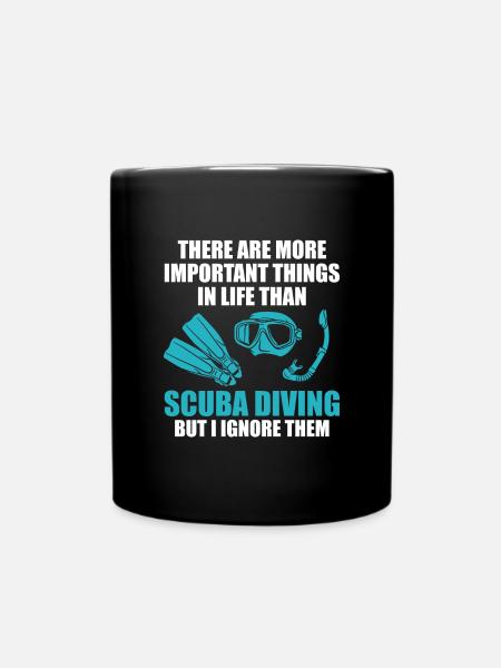 Scuba Diver Apnée Océan Design - Mug uni - noir