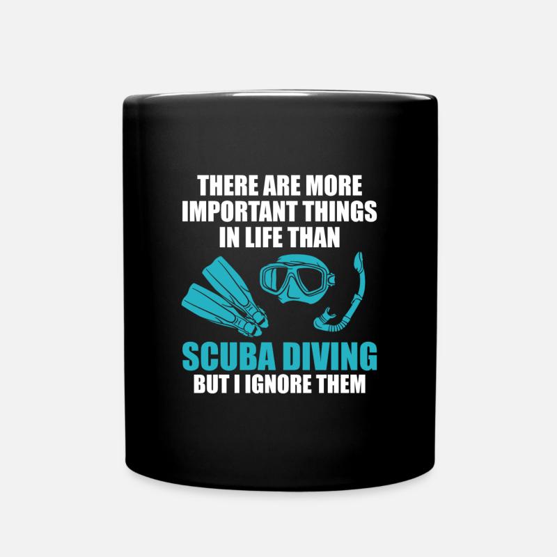 Scuba Diver Apnée Océan Design - Mug uni - noir