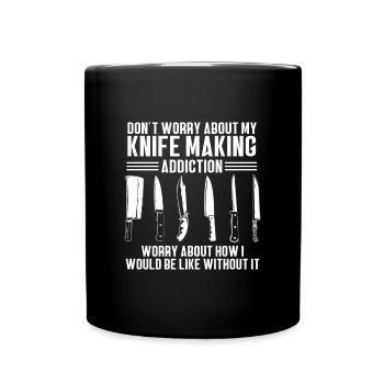Fabrication de couteaux Conception de couteaux - Mug uni - noir - Devant