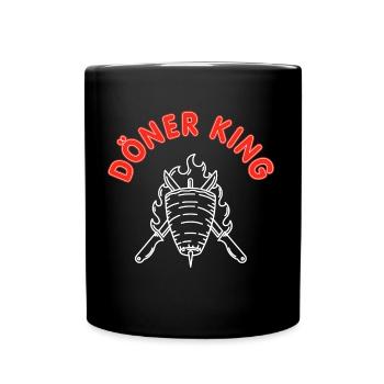 Döner King Döner Kebab Spruch - Tasse einfarbig - Schwarz - Vorne