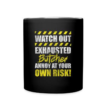Profession de boucher - Mug uni - noir - Devant