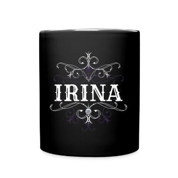 Irina Surname First name personalized - Full Colour Mug - black - Front