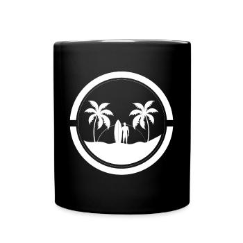 Surfen, Surffan, ich bin ein Surfer - Tasse einfarbig - Schwarz - Vorne