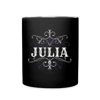 Julia Surname First name personalized - Full Colour Mug - black - Front