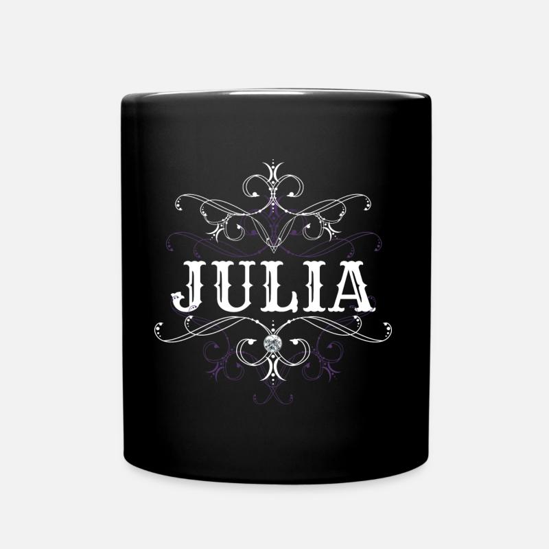 Julia Surname First name personalized - Full Colour Mug - black