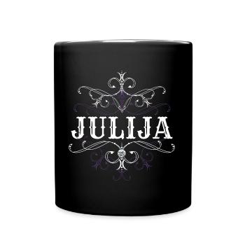 Julija Surname First name personalized - Full Colour Mug - black - Front