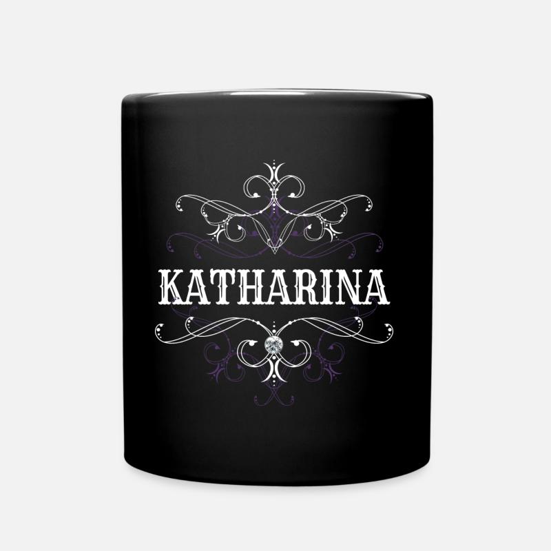 Katharina Name Vorname Personalisiert - Tasse einfarbig - Schwarz