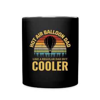 Hot Air Ballooning Hopper Balloon Dad Balloonist - Full Colour Mug - black - Front