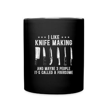 Fabrication de couteaux Conception de couteaux - Mug uni - noir - Devant