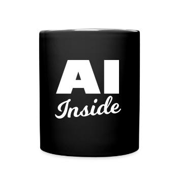Die künstliche Intelligenz - Tasse einfarbig - Schwarz - Vorne