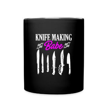 Fabrication de couteaux Conception de couteaux - Mug uni - noir - Devant