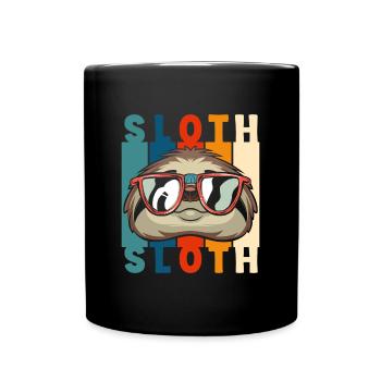 Chill out Hang out comfortably - Full Colour Mug - black - Front
