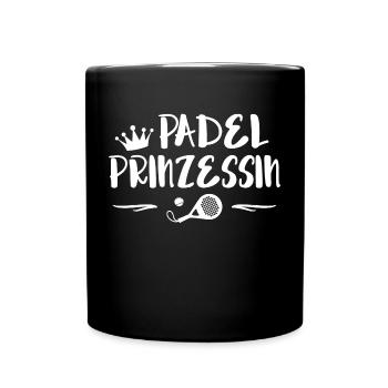 Padel Spieler Padelspiel Statement Rückschlag - Tasse einfarbig - Schwarz - Vorne