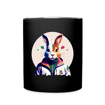 Bunny, Easter Bunny - Full Colour Mug - black - Front