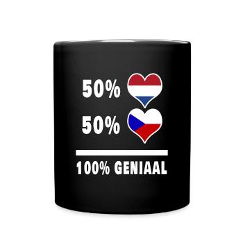République tchèque et Pays-Bas 100% Genius Vl - Mug uni - noir - Devant