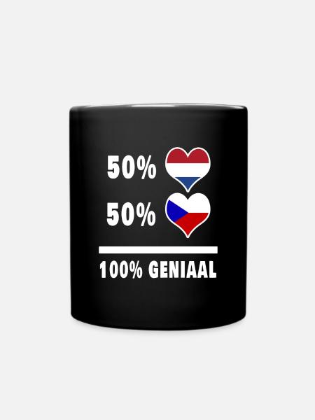 Tschechien und Niederlande 100% Genius Vl - Tasse einfarbig - Schwarz