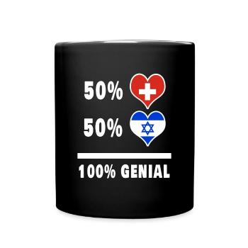 Israël et Suisse 100% Awesome Flag - Mug uni - noir - Devant